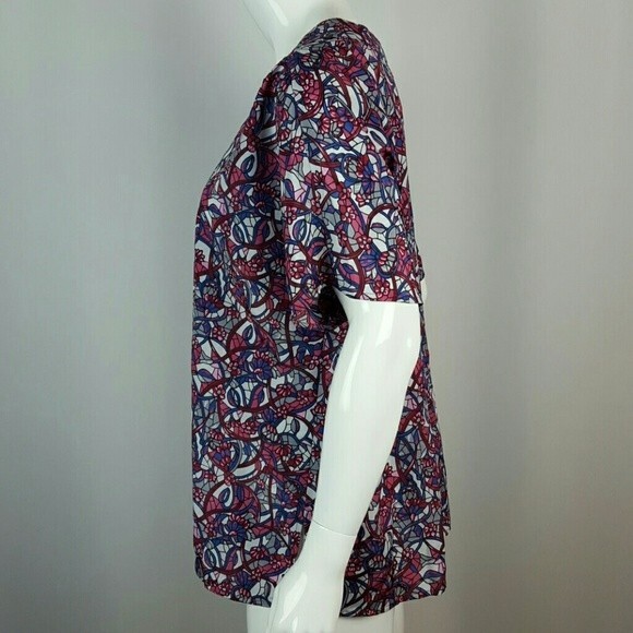 Vintage 80's Pykettes Purple Floral Blouse - Picture 5 of 8